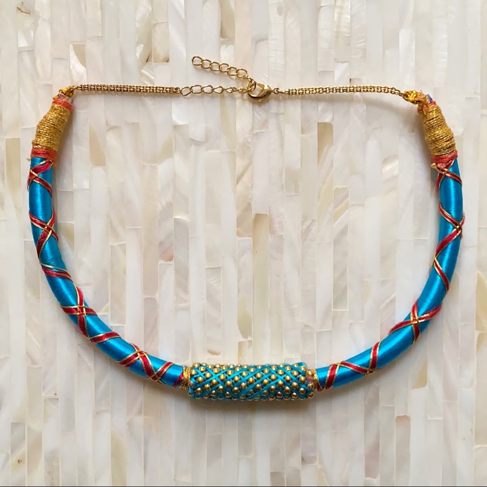 Silk thread and beaded choker. Never worn!